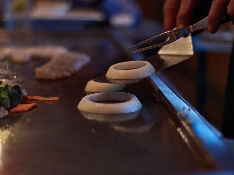 Hibachi rice volcano